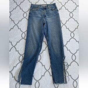 ASOS Design Denim Jeans Distressed Leg Side Slit Women’s Size 26